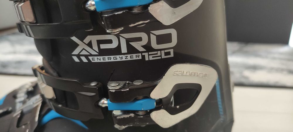 Ски обувки Salomon Xpro 120 Energyzer EU 44.5 29 cm и ръкавици Reusch