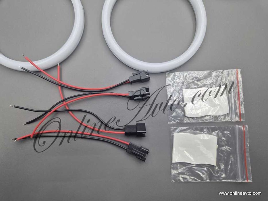 White Cotton LED Angel Eyes-Ангелски очи BMW Facelift E60/E61 Фейслифт