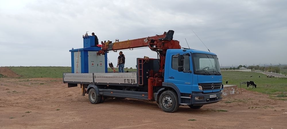 Услуга кран манипулятор хизмати, кран 7тонна машина 10тоннали