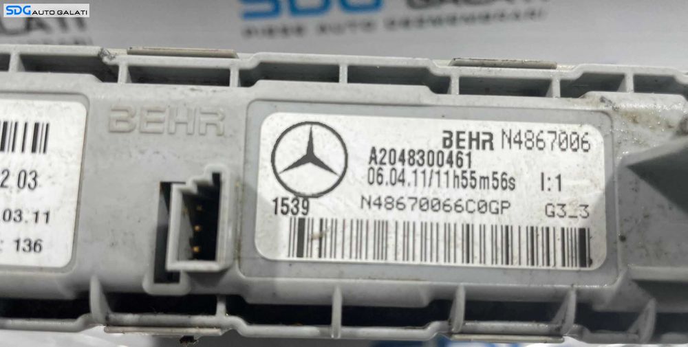 Radiator Incalzire Bord Calorifer Electric Rezistenta Caldura Mercedes Clasa C Class W204 S204 2007 - 2015 Cod A2048400461 5HB009192-25 [L3934]