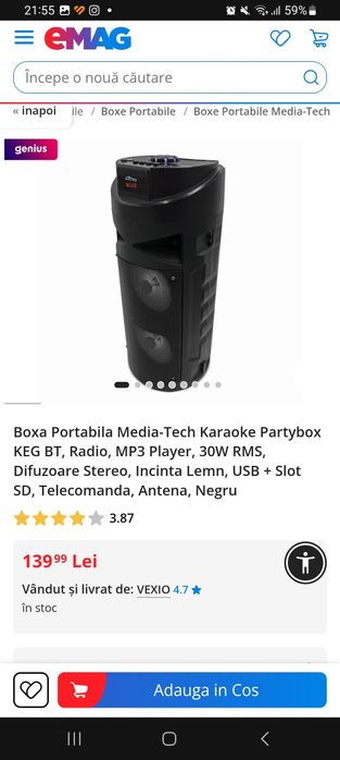 Boxa bluetooth Led cu maner