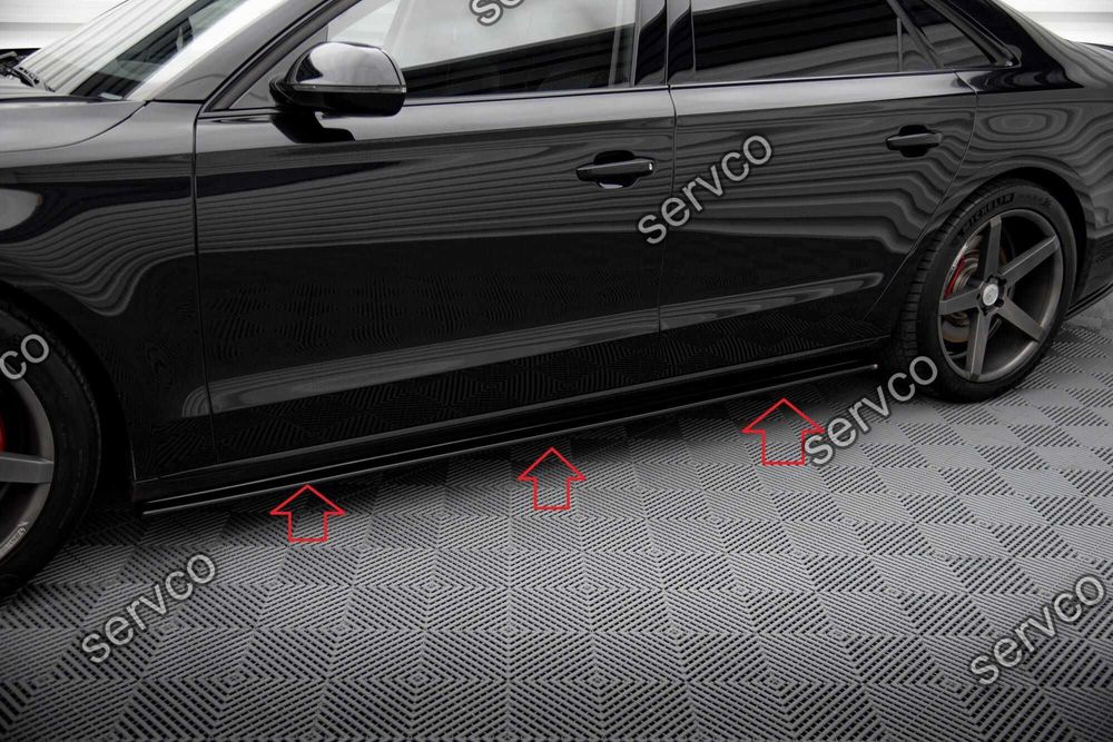 Pachet Set Splitter Exterior Lip Prelungiri Body kit tuning Audi A8 D4 2009-2013 v6 - Maxton Design
