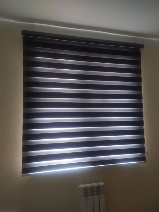 Жалюзи , день ночь комбо. Готовый карниз