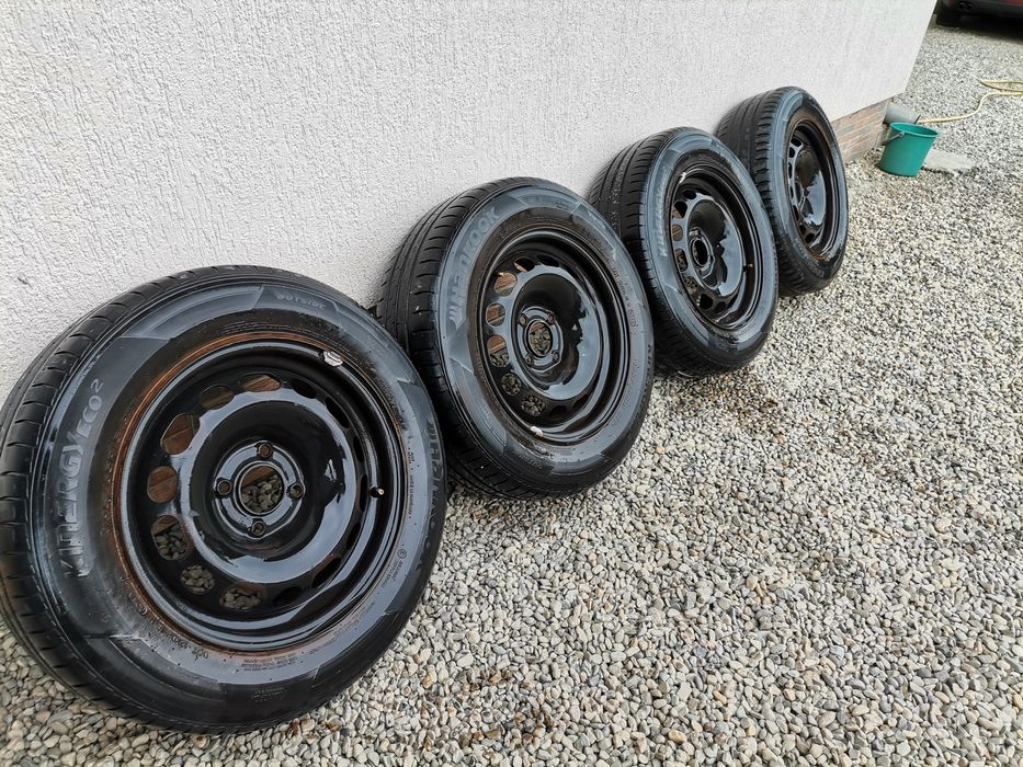 Jante Oțel 4x108 Citroen Peugeot + anvelope vara 195/65r15