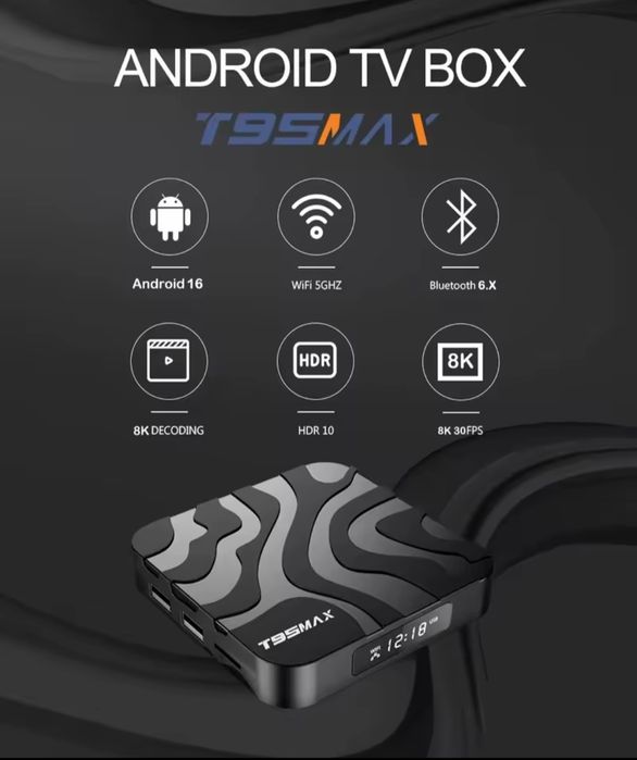 Smart TV box T95 MAX Android 14, Google assistant