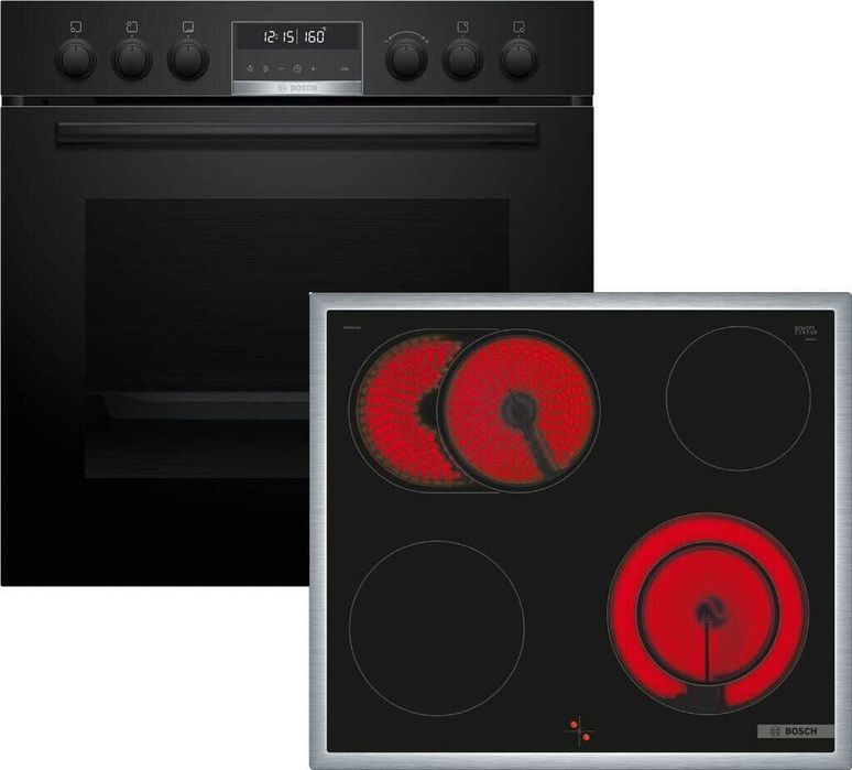 Фурна за вграждане BOSCH HND671LS67 + Стъклокермичен плот