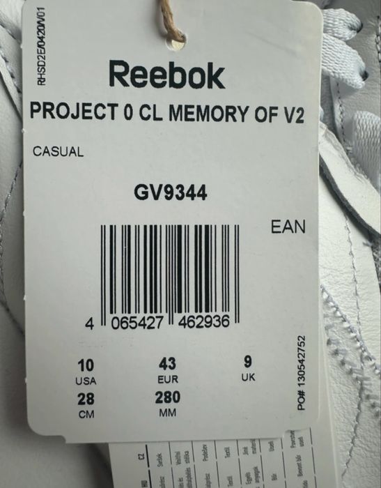 Maison Margiela x Reebok Classic Leather Memory Of V2 White
