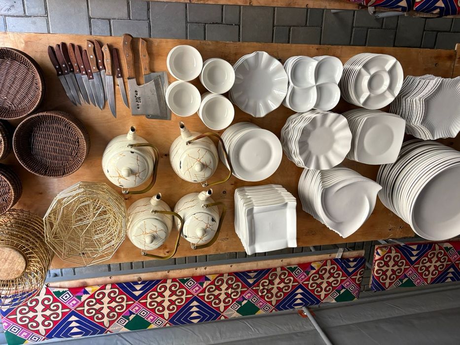 Аренда палаток и стол стуля посуда казан