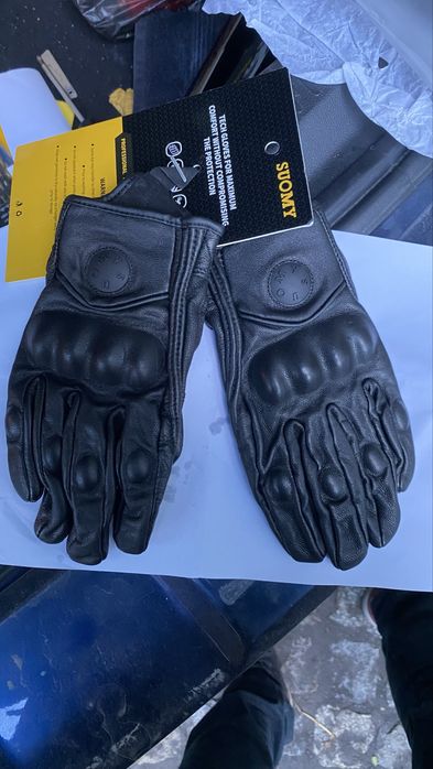 дамски или мъжки кожени ръкавици за мотор XS