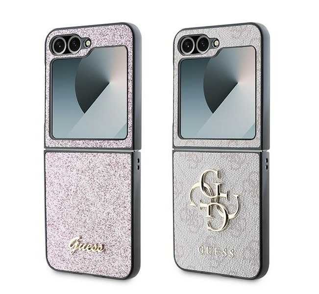 Samsung Galaxy Z Flip6 - Оригинален Кейс GUESS Metal Logo / Glitter