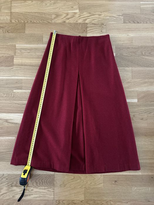 Fusta h&m midi burgundy 34 lana