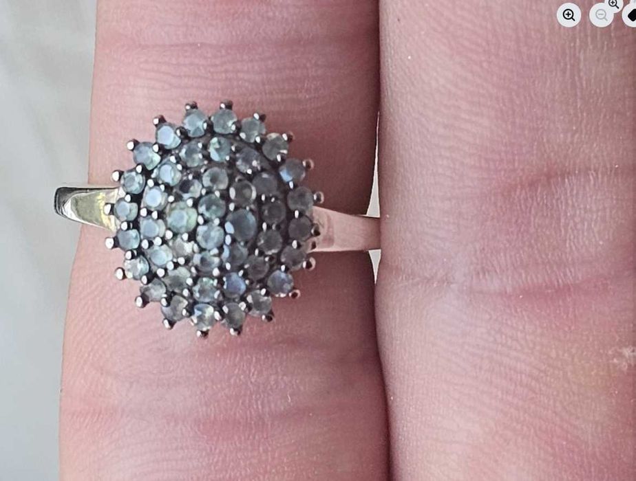 Сребърен пръстен с естествени александрити (Индия) СЕРТИФИКАТ