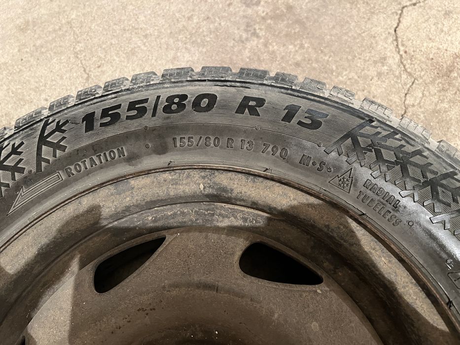 Зимни гуми с джанти 4бр 155/80 R13