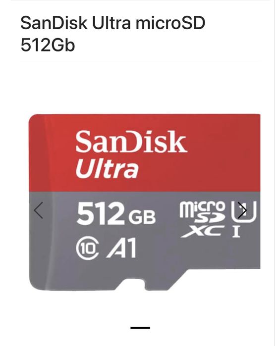Продаю флешку microsd 512 gb