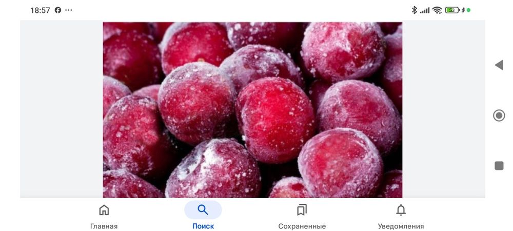 Замороженная вишня и хурма