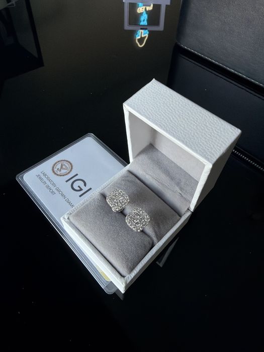 Cercei cu diamante VVS1 Lab Grown IGI Square 8MM