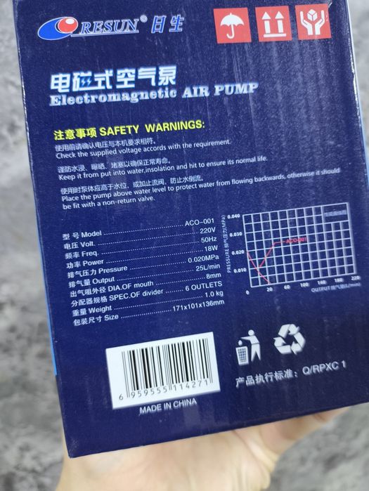 Aco 001 Компрессор Resun 25л 18w