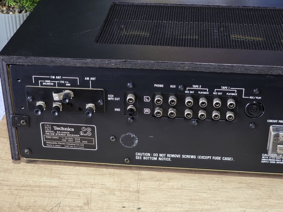 Reveiver TECHNICS SA-5460k, amplituner hifi stereo retro , black , AM FM , amplificator 2x65w 8 ohm