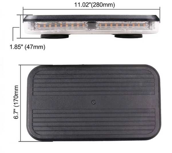 RAMPA GIROFAR LED 12v - 24v portocaliu - joc de lumina