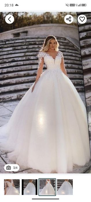 Vând rochie de mireasa,purtata o singura data, mărimea 38