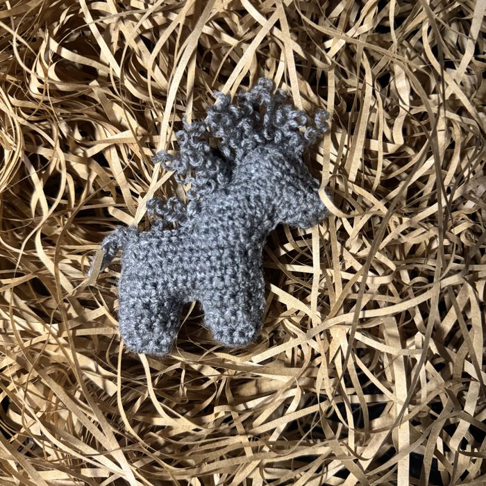 Елочная игрушка / брелок лошадка