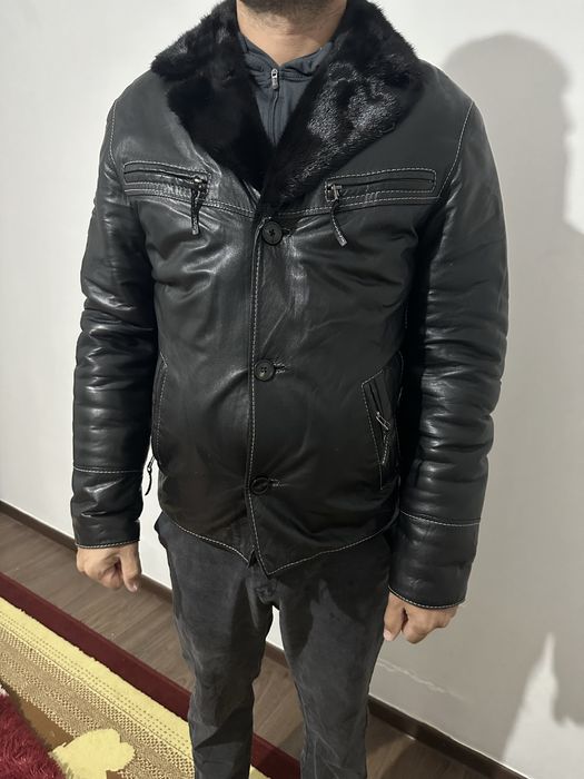 Кожиный куртка