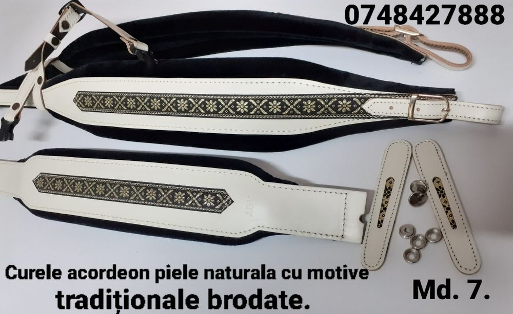 Curele acordeon piele naturală și catifea.