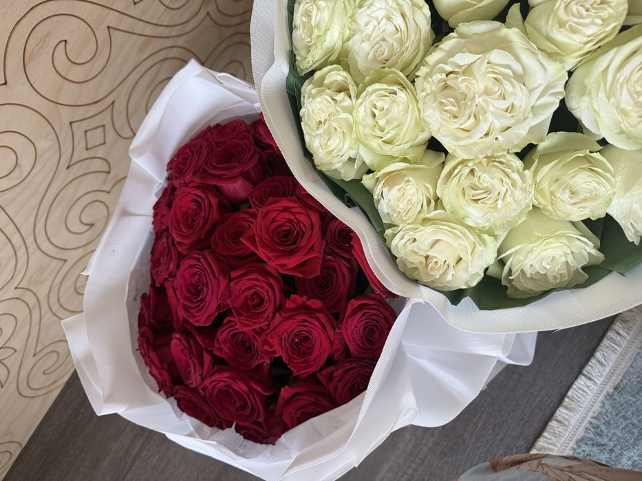 розы,крассная 10к,белая 7к