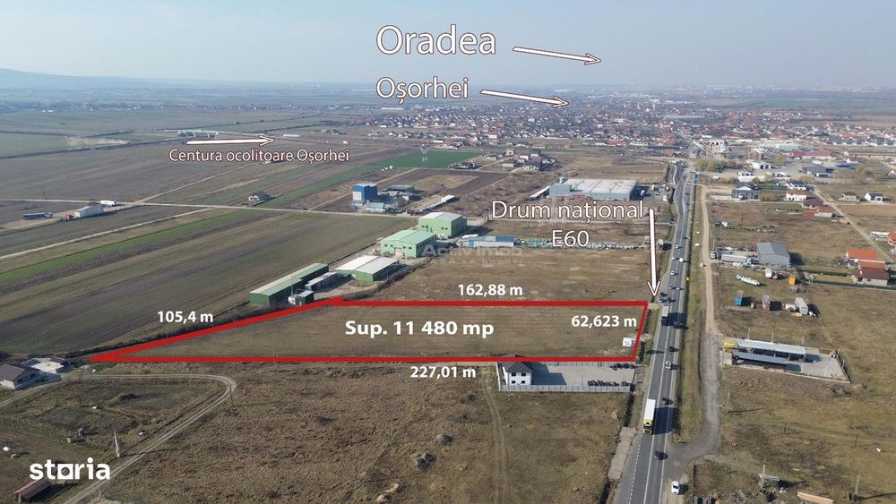 Teren intravilan cu deschidere la E 60 ideal hala depozitare sau produ