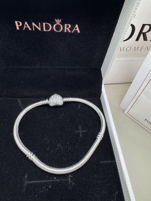 Bratara pandora inimioara  stralucitoare 18 cm