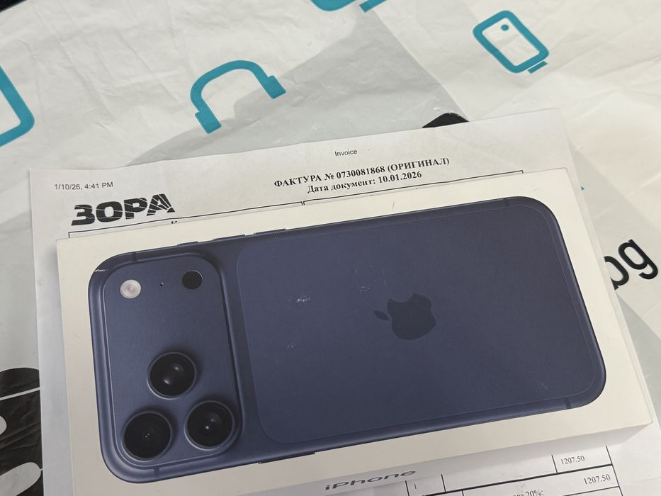 КАТО НОВ 256GB iPhone 17 Pro Max Гаранция Зора 2028г. Blue | Син