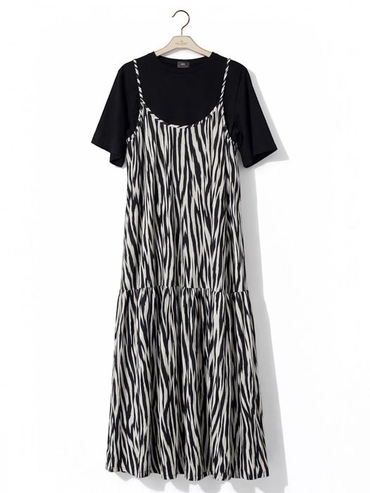 Женская двойка сарафан из штапеля и футболка из трикотажа