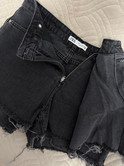 Джинсовые юбка-шорты зара