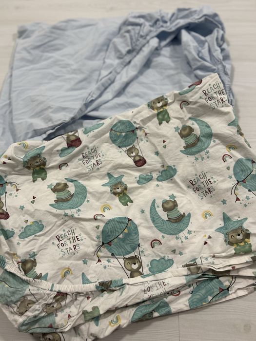 Set de 2 cearceafuri pt patuț cu elastic