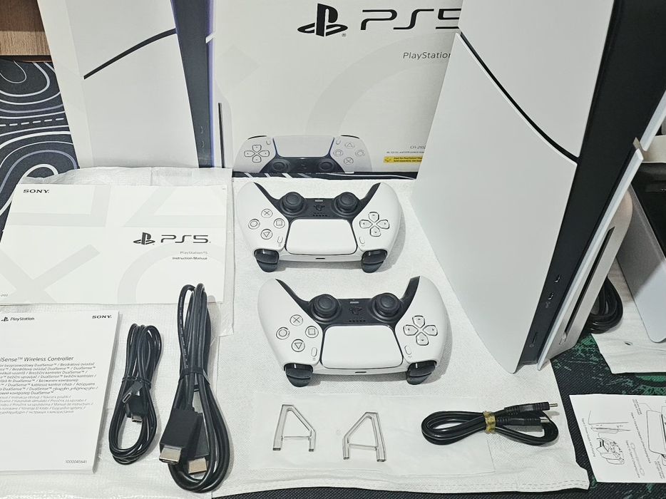 Ps 5 slim 1tb EAC Jet 2026 2 дж+ Зарядка станция!