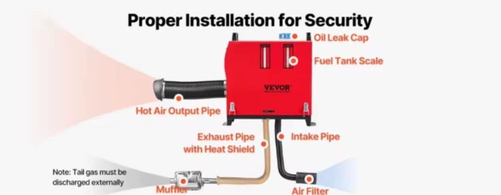 Sirocou  12v 24v, 8KW motorină
