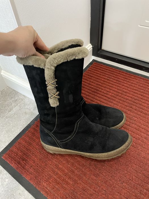 Угги из натуральной замши и меха