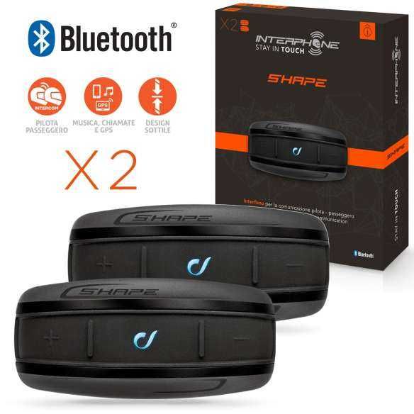 Shape Двоен комплект от 2 BLUETOOTH интерфона за мотоциклетна каска