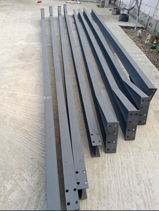 Vand structura metalica 12x25 din profile cu țeava pe acoperiș