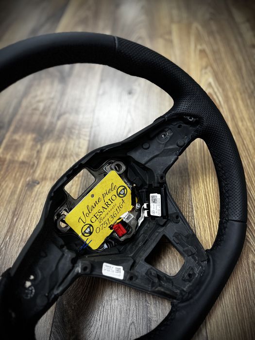 Volan piele naturală nappa Golf 8,Passat B8, Tiguan, T Cross,Roc,ID3-4