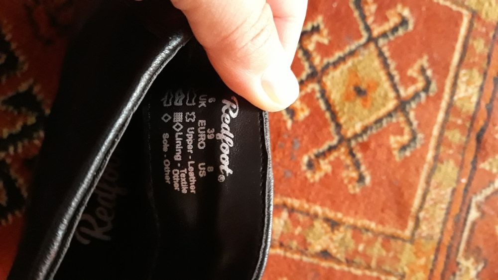 Botine  noi piele naturală Redfoot