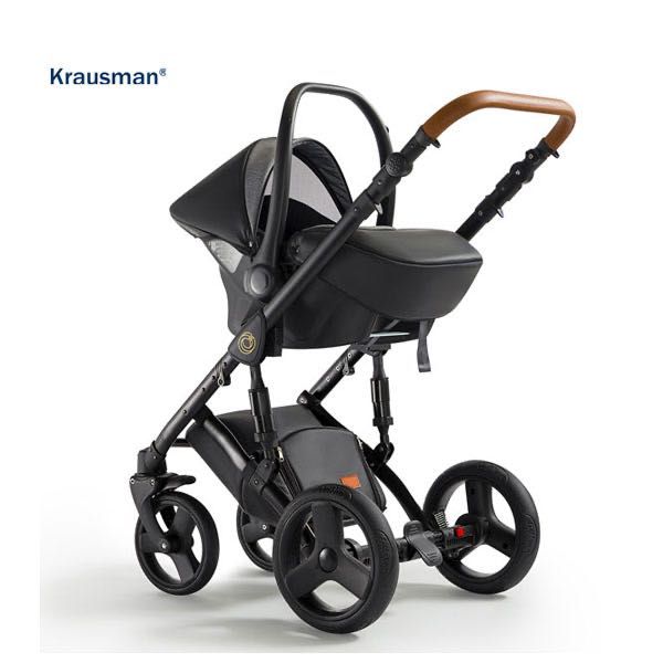 Детска количка 3 в 1 Krausman Nexxo черна
