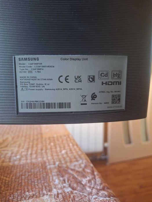 Монитор SAMSUNG C24F390FHR