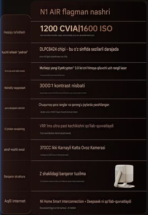 Proyektor Jmgo N1 Air Lazer