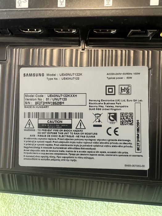 Televizor Samsung 101cm 4K UHD + Suport Perete