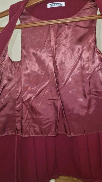 Сарафан школьный бордовый