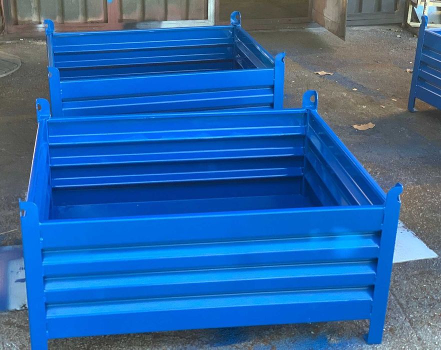 Метална палетна каса – затворен вариант-подходяща за складово ползване