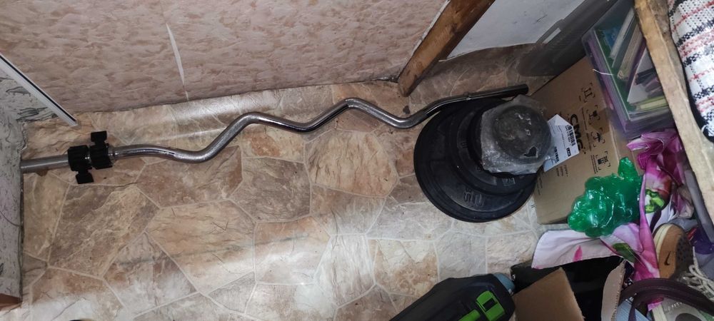 Штанга с блинами