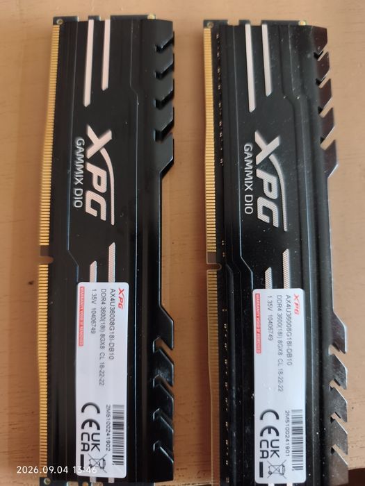 Продавам кит XPG ADATA Gammix D10 16GB 2x8GB 3600MHz DDR4