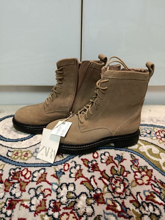 Замшевые сапоги для девочки. Размер 36. Брендовые Zara. Из США